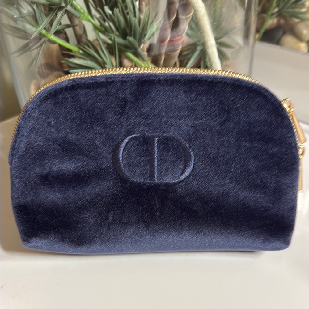 Dior Navy Blue Velvet Women's Bag